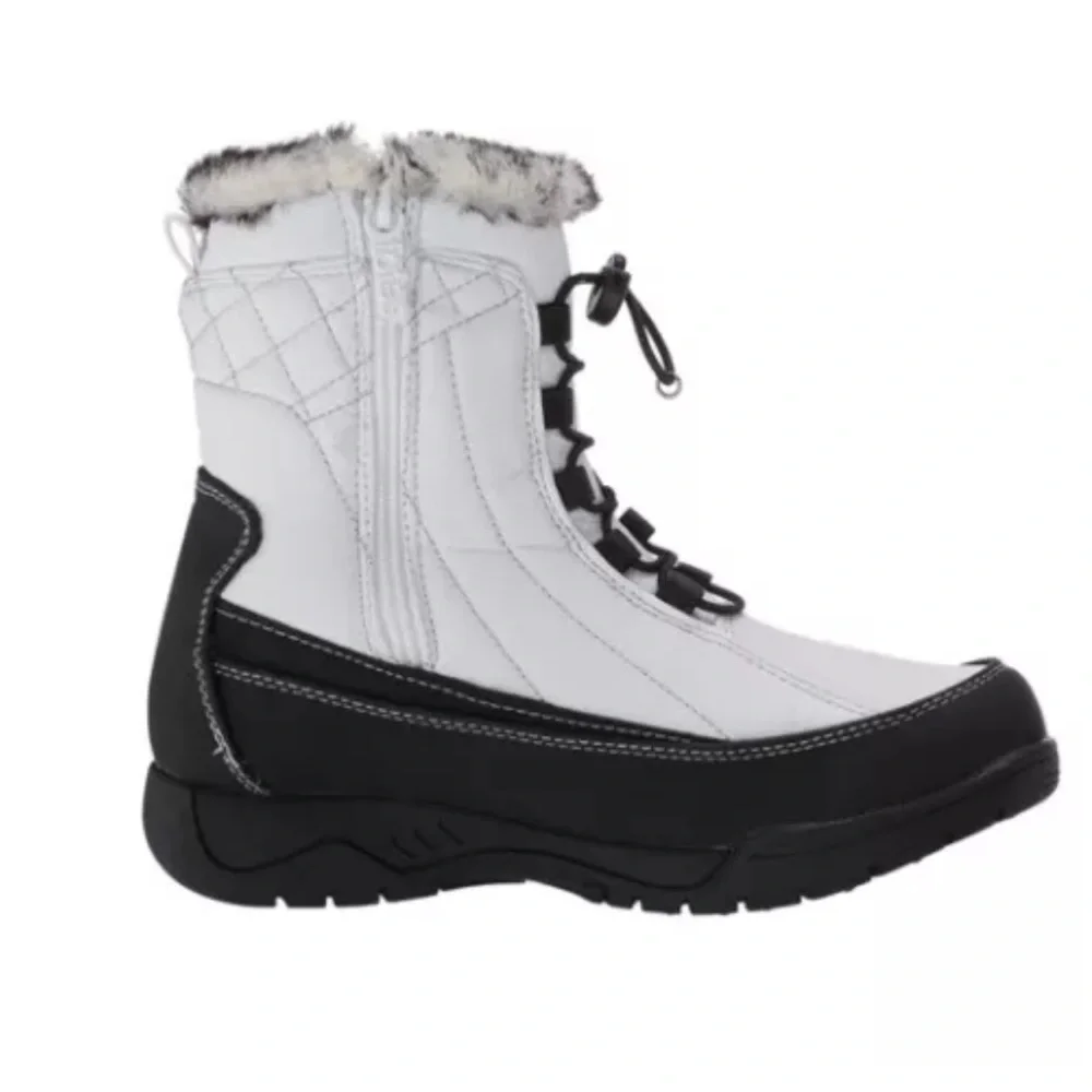totes Women's Cold Weather Lace-Up & Zipper Barbara Waterproof Winter Boots 7M